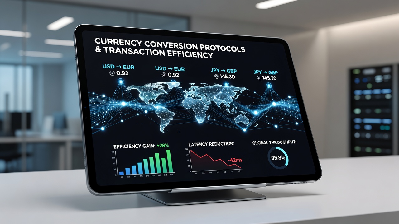 Transaction flow diagram showing currency conversion steps in casino payment networks