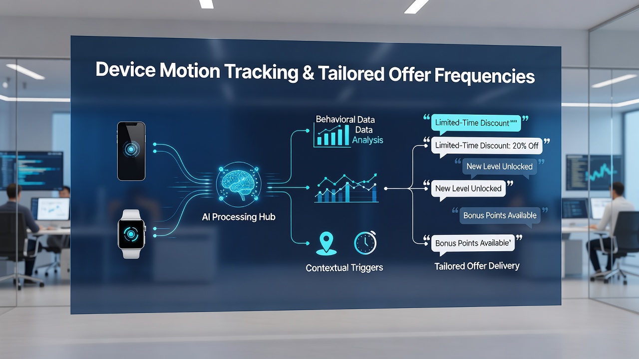 Analytics dashboard displaying motion pattern correlations with promotional delivery schedules
