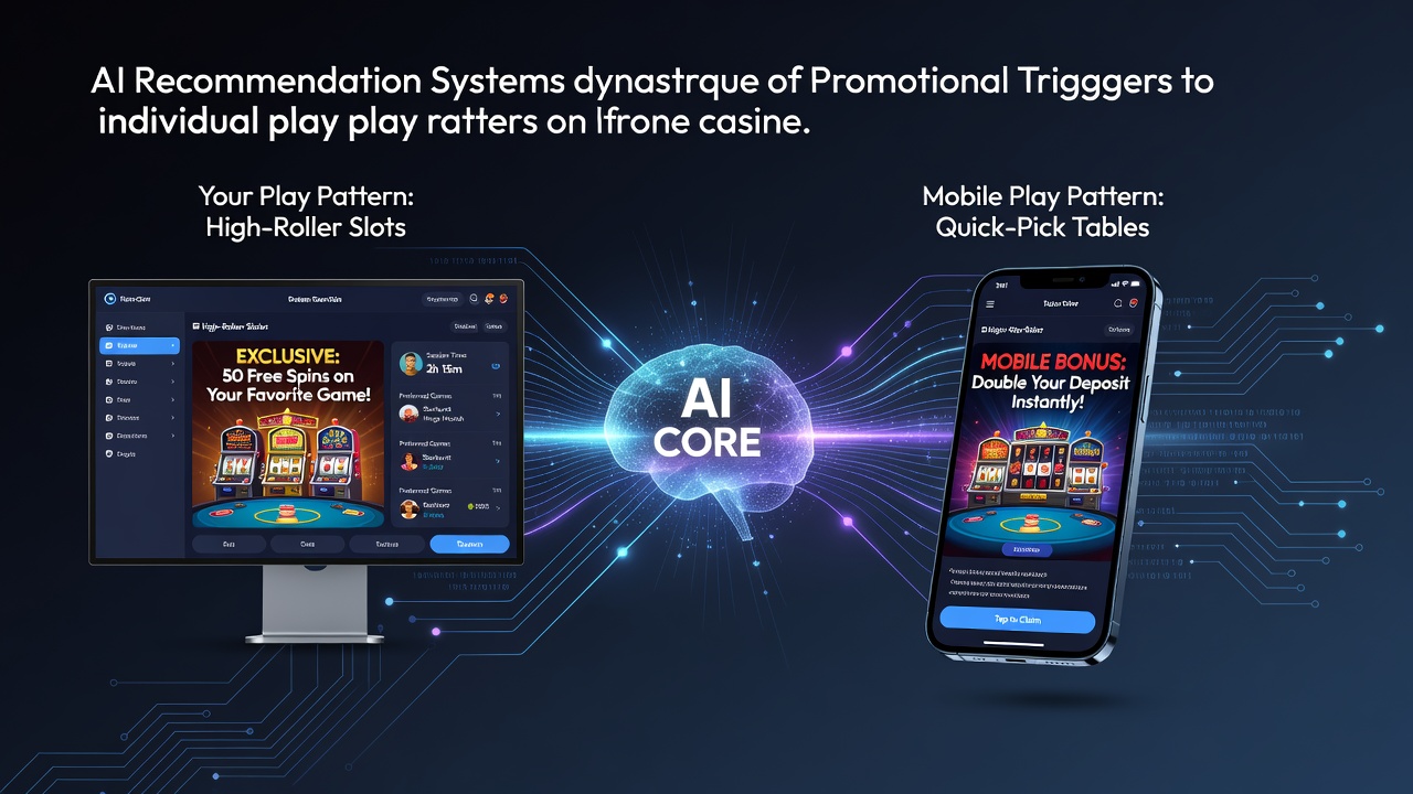 AI recommendation systems analyzing player data across desktop and mobile casino interfaces