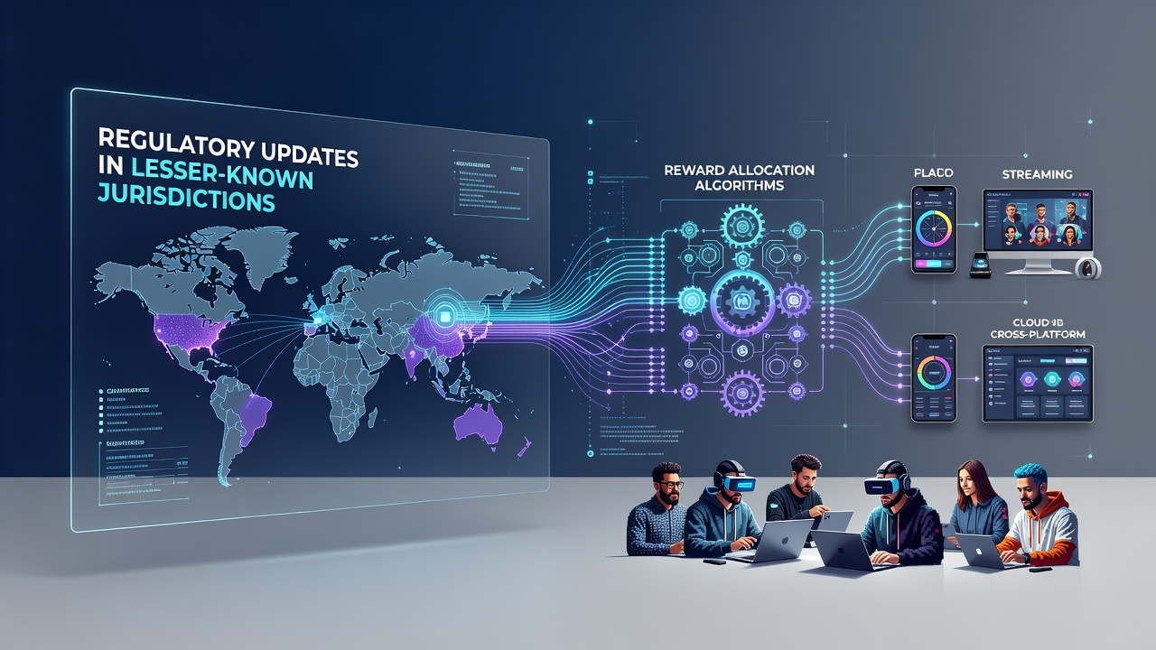 Regulatory documents and digital interfaces showing updates to gaming reward systems across platforms