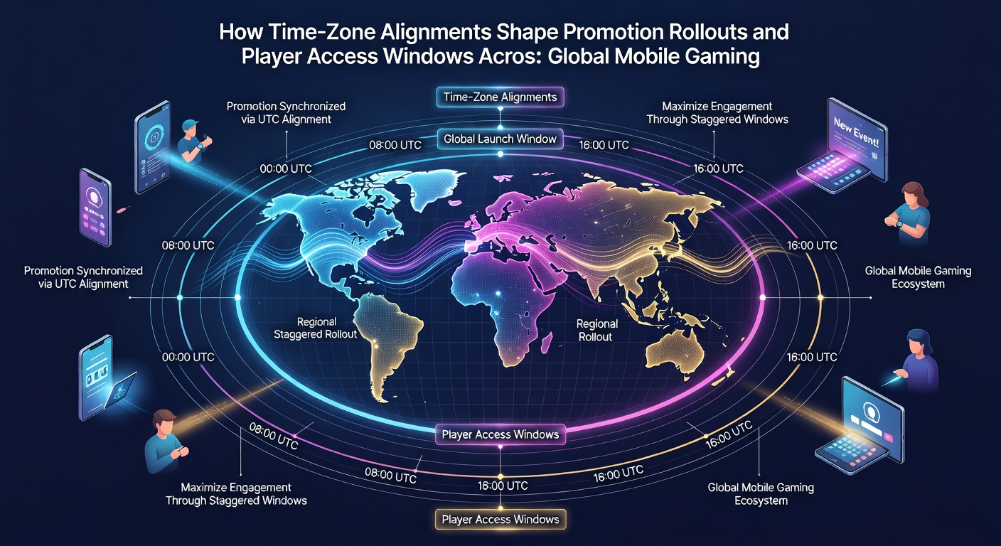 Mobile gaming interface displaying time-sensitive promotion countdowns adjusted for multiple global regions