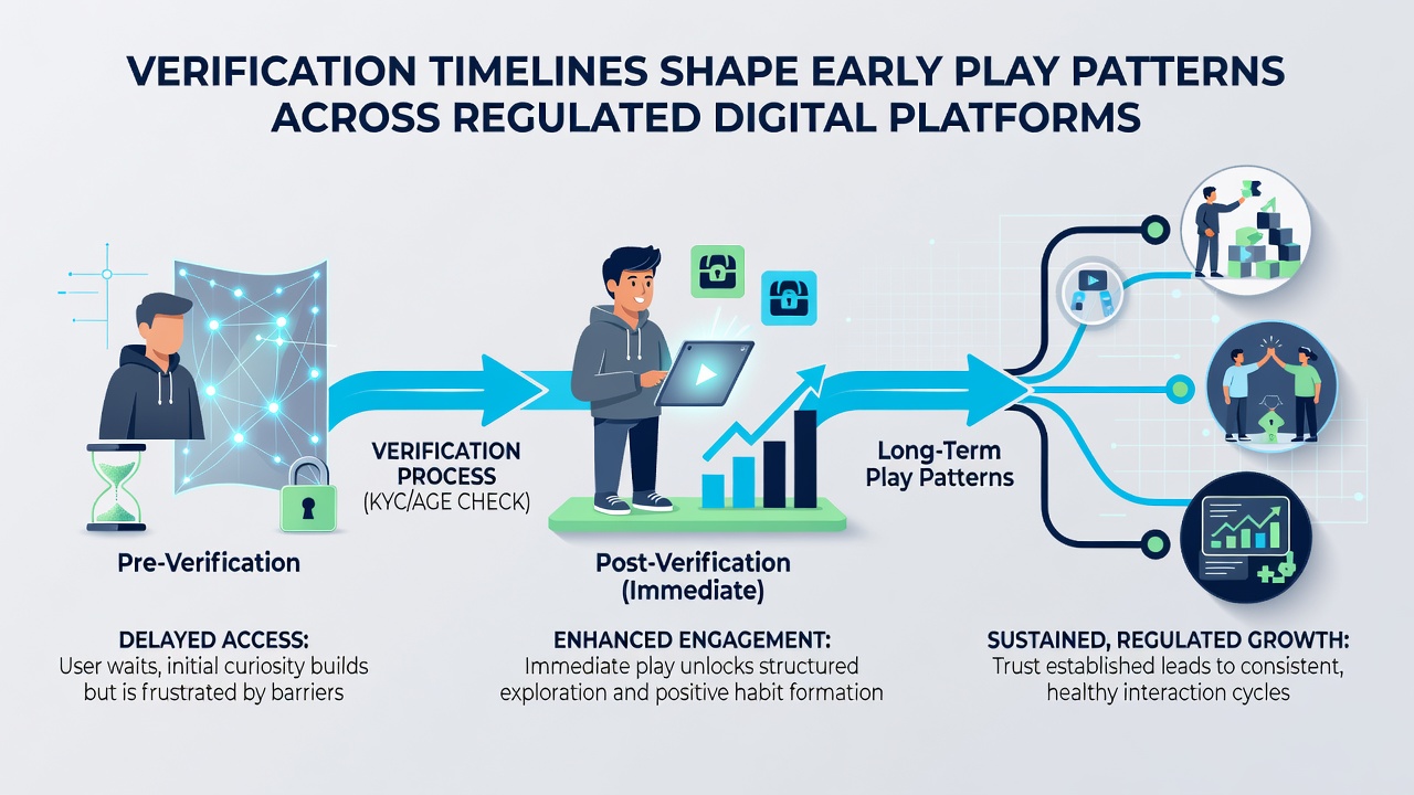 Analytics dashboard displaying player session starts correlated with verification completion times
